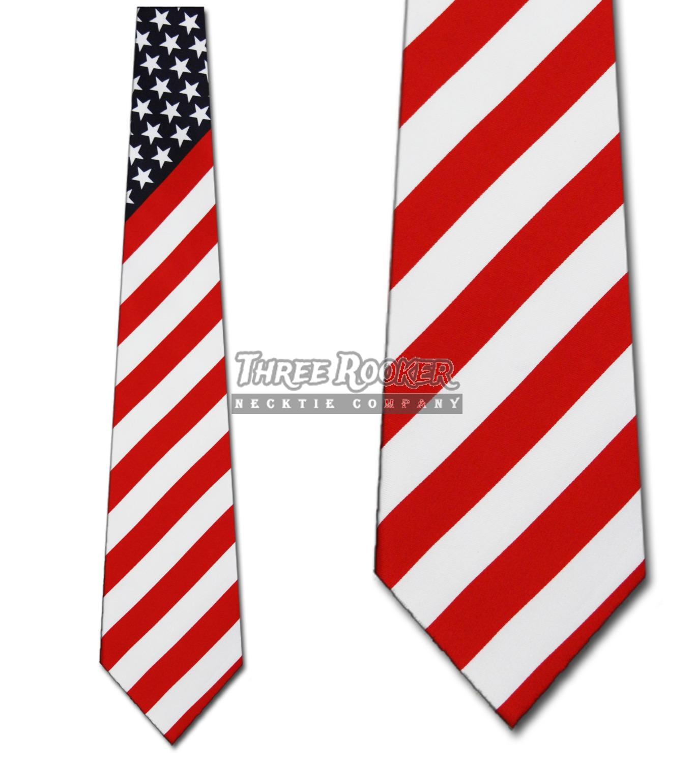 Collectible Patriotic Novelty Mens Constitution American Flag Necktie Tie